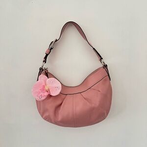 Coach Pink Leather Hobo Bag